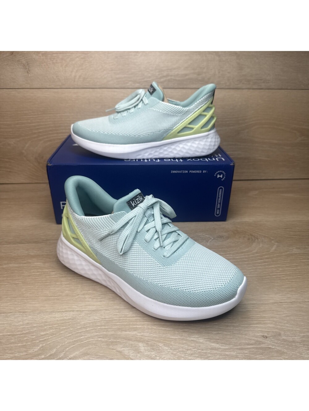 Kizik Athens Shoes Womens Size 9.5 Mint Green Hands Free Comfort Walking Casual